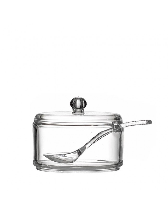 Azucarero acrílico transparente redondo 9 cm