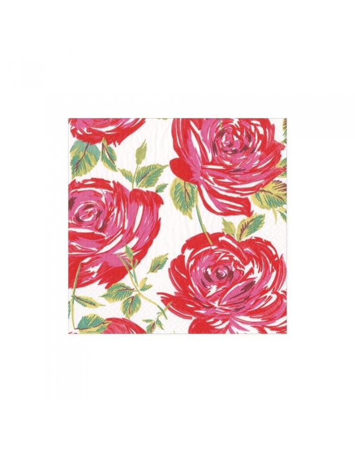 20 servilletas de papel cocktail Bella Rosa