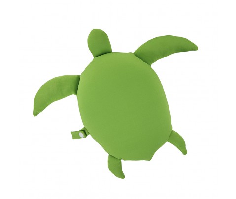 Cojín de playa Summer Turtle verde poliéster
