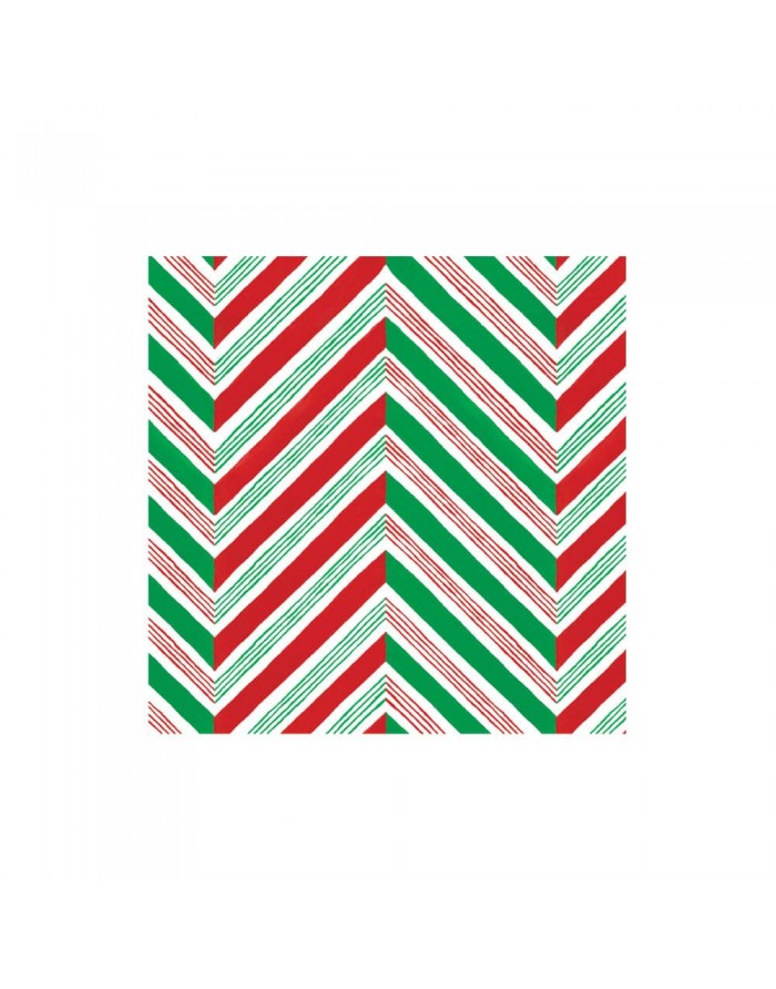 20 servilletas de papel cocktail Candy Cane Stripes