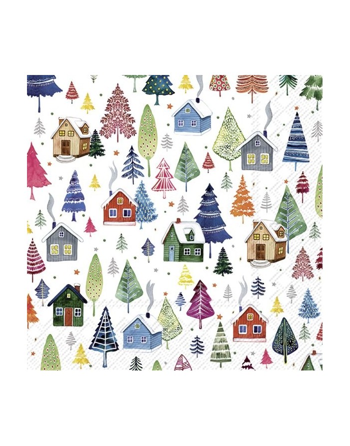 20 servilletas de papel lunch Winter Village