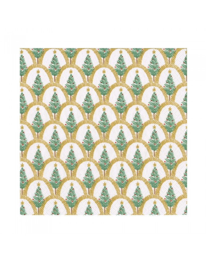 20 servilletas de papel lunch  Deco Christmas Gold