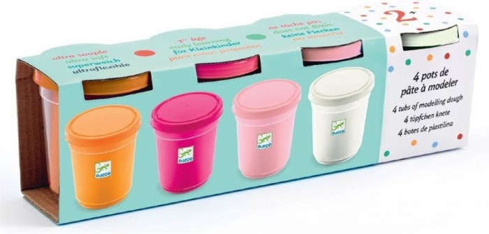 Modelado 4 botes de plastilina Sweet