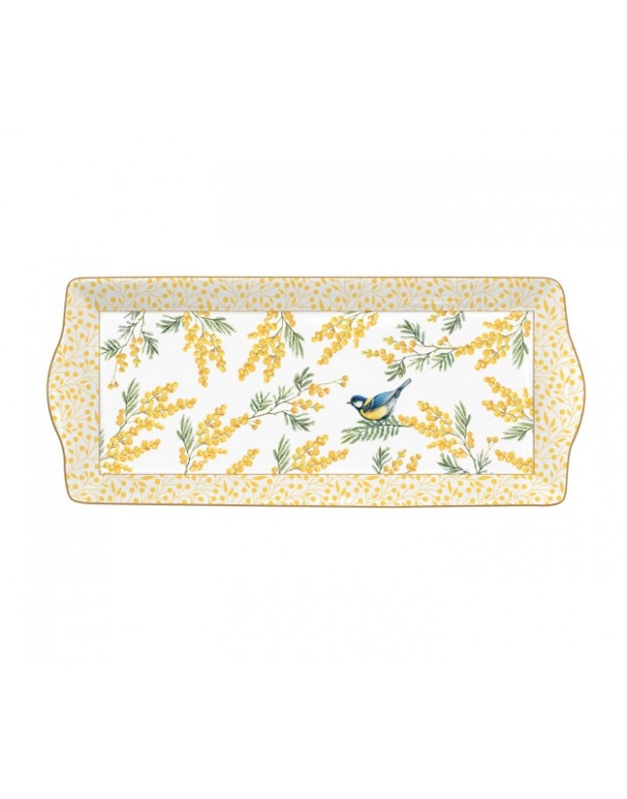 Fuente rectangular porcelana Mimosa 35 cm