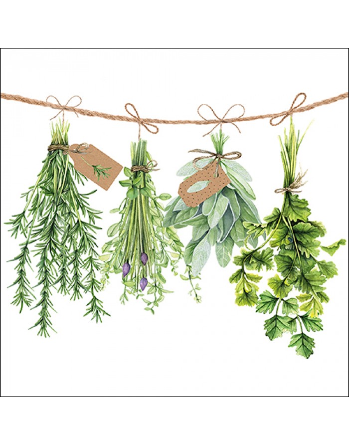 20 servilletas de papel lunch Fresh Herbs