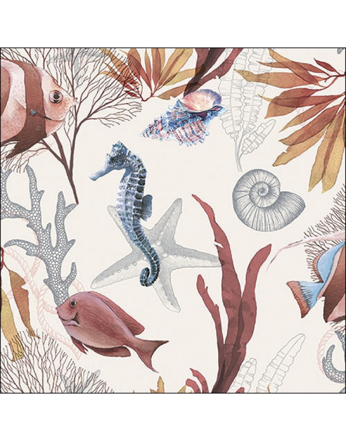 20 servilletas de papel lunch Seahorse