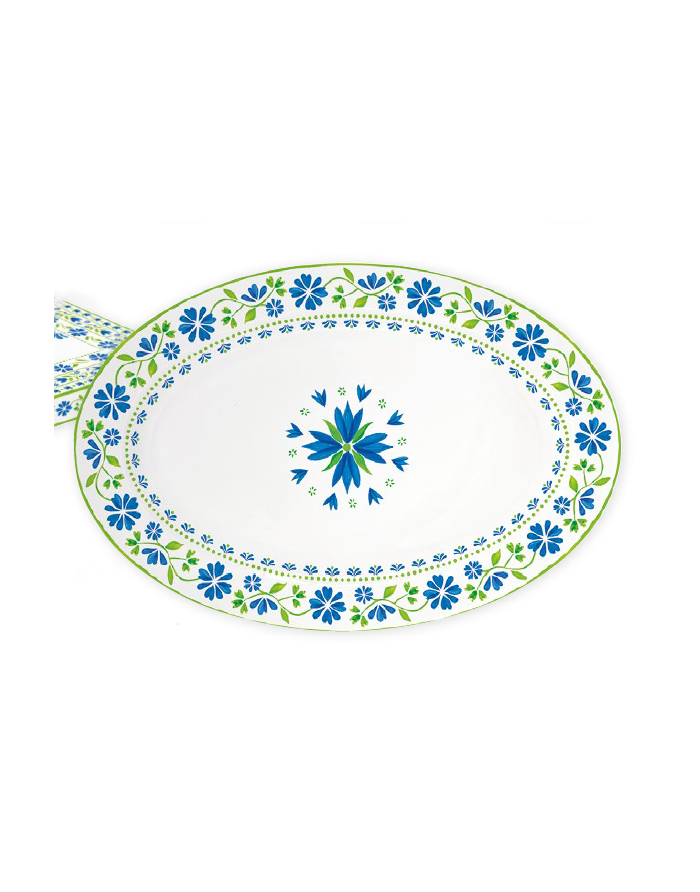 Fuente oval porcelana Flowers Garden 35 cm