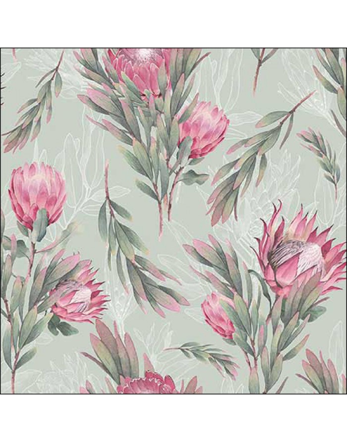 20 servilletas de papel lunch Protea Green
