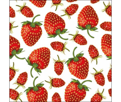20 servilletas de papel lunch Strawberries