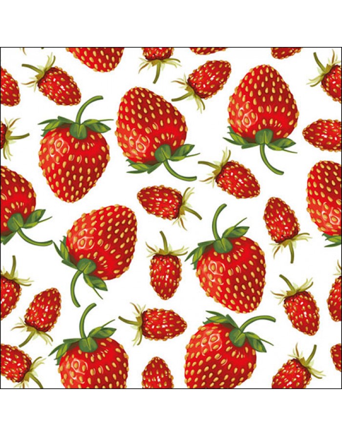 20 servilletas de papel lunch Strawberries