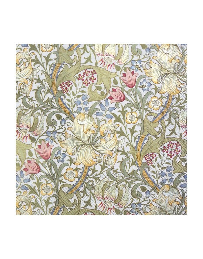 20 servilletas de papel lunch Golden Lily White V&A