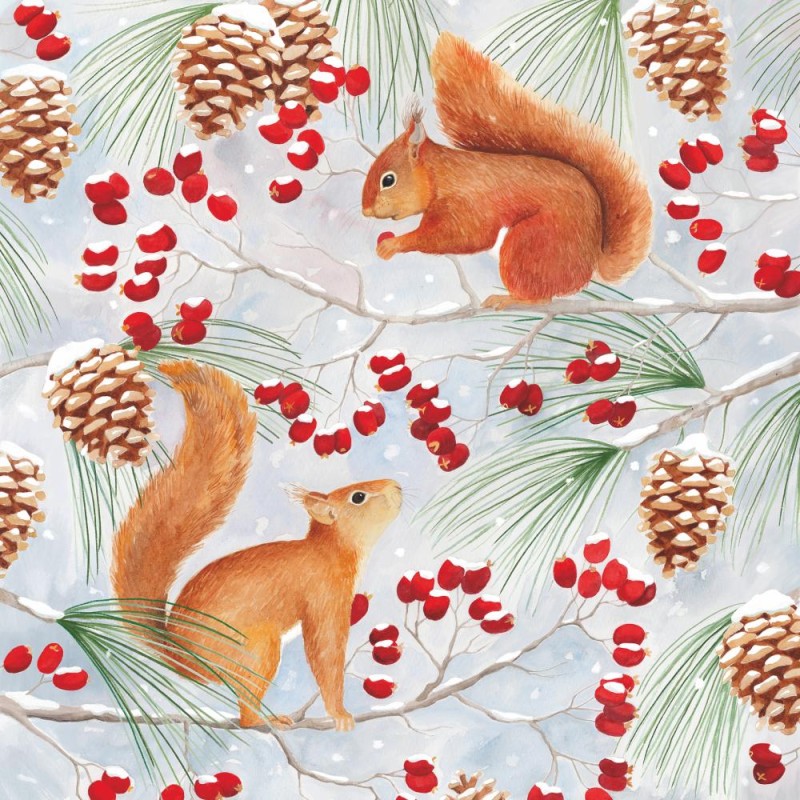 20 servilletas de papel lunch Squirrel Chat