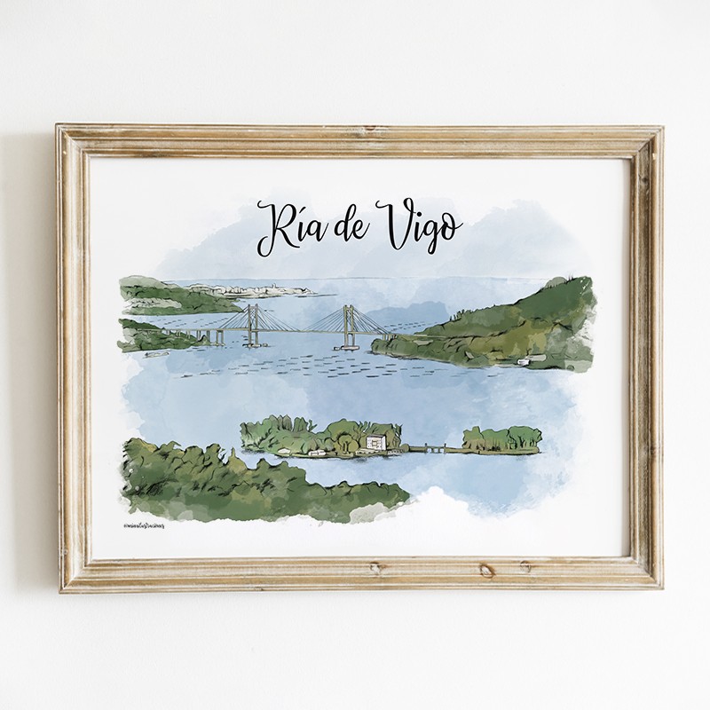 Ilustración Vigo Ría de Vigo