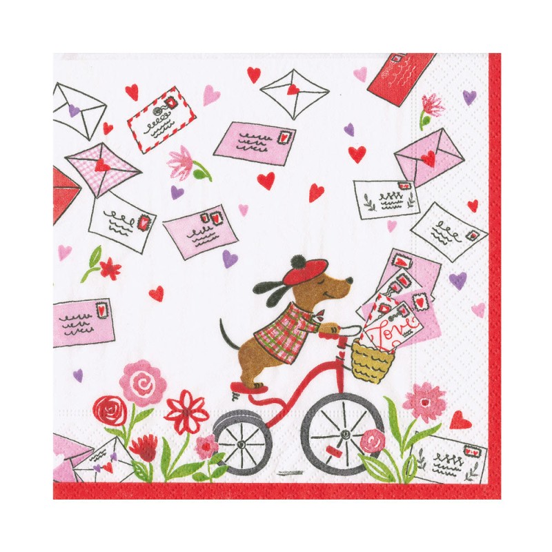 20 servilletas de papel lunch Love Notes