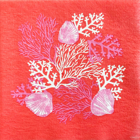 20 servilletas de papel airlaid cocktail Corail