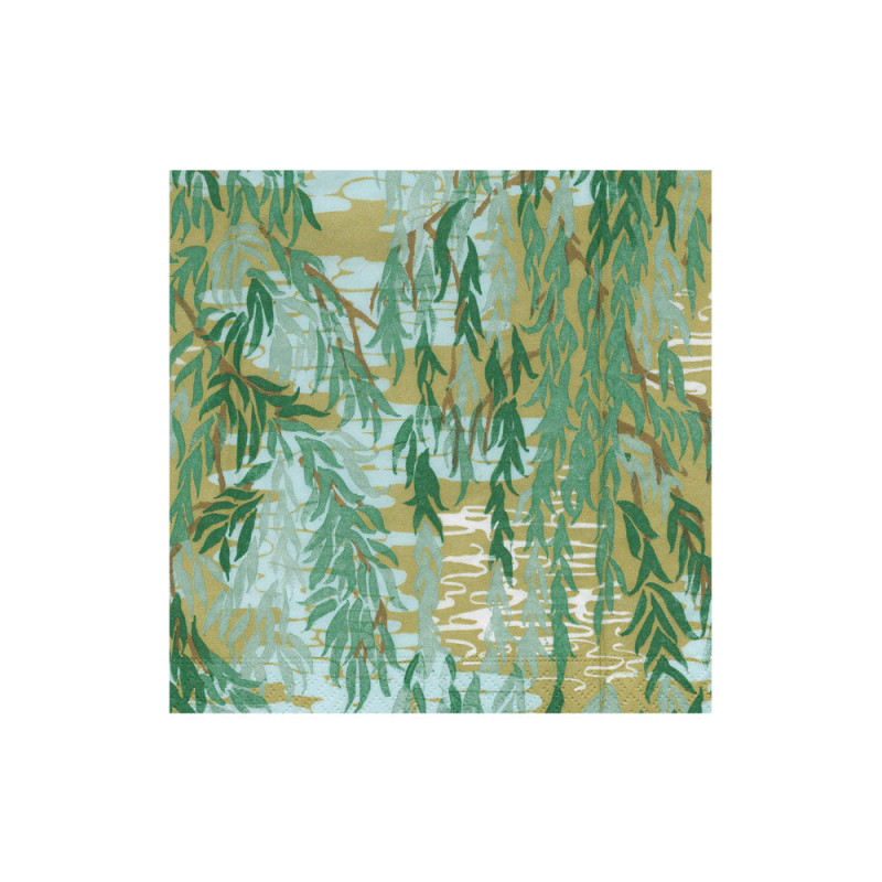20 servilletas de papel cocktail Green Willows