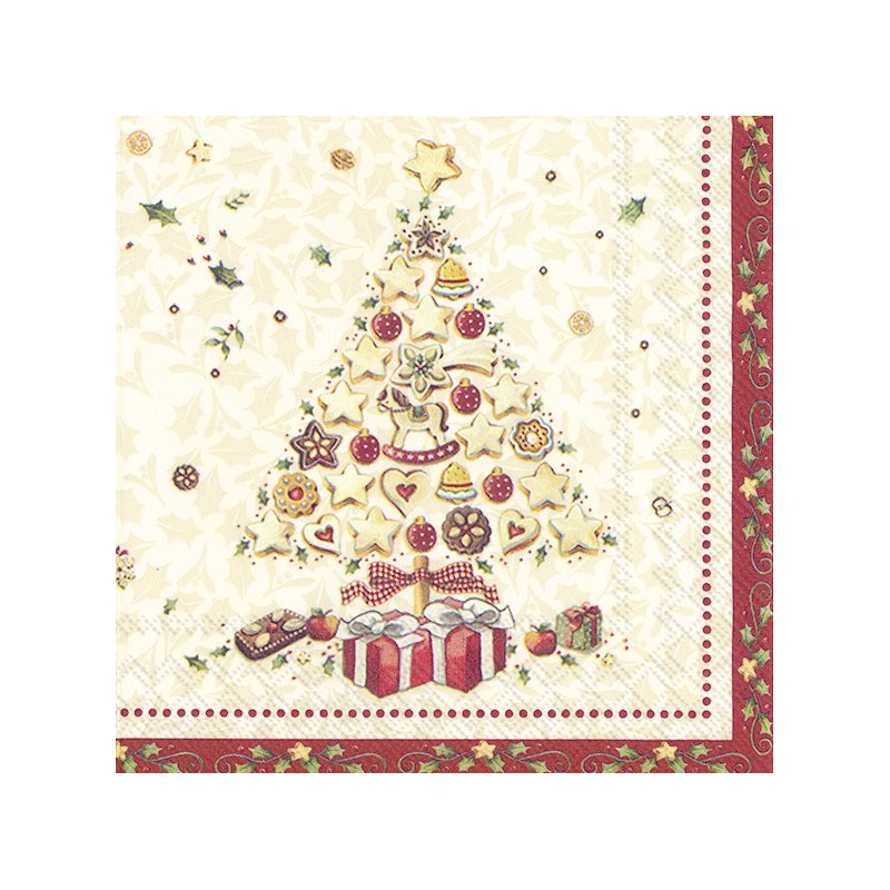 20 servilletas de papel lunch Christmas Bakery Tree (V&A)