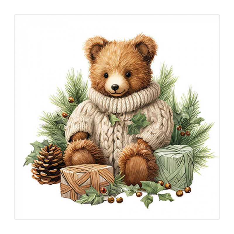 20 servilletas de papel lunch Cuddle Bear