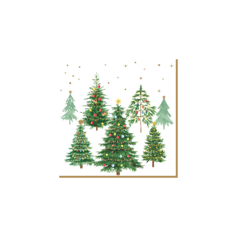 20 servilletas de papel lunch Festive Trees