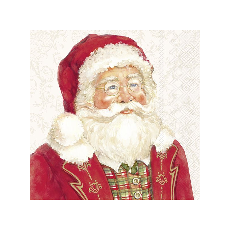 20 servilletas de papel lunch Santa is Dreaming cream