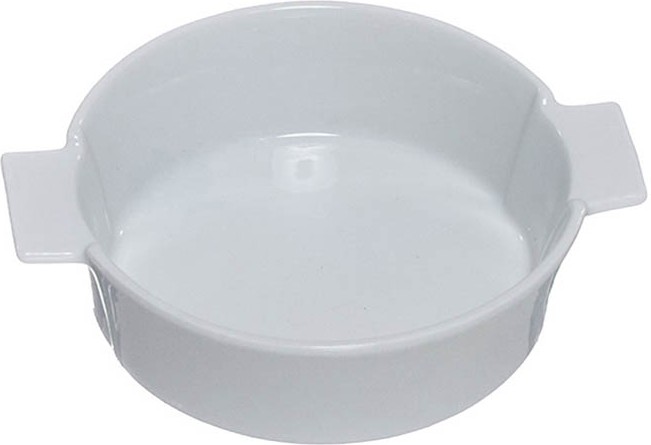 Fuente redonda blanca 2 asas 15 cms