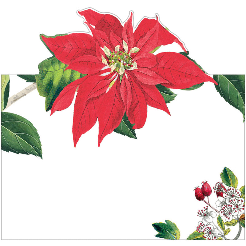 8 marcadores de mesa Christmas Chinoiserie White