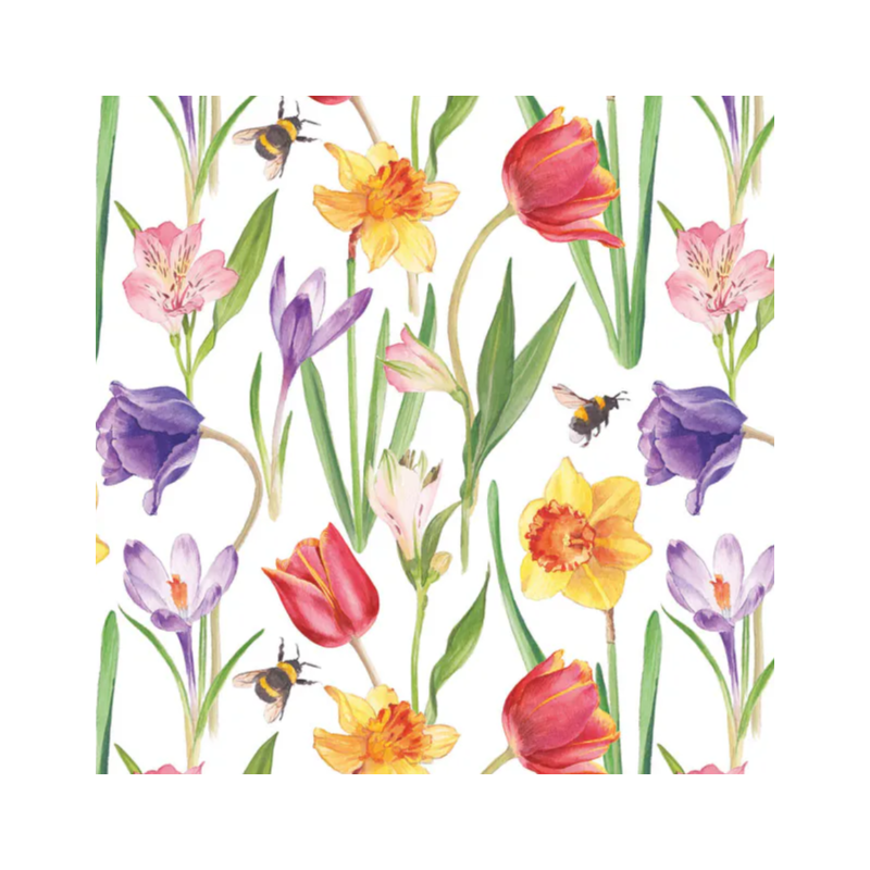 20 servilletas de papel lunch Flowers in spring