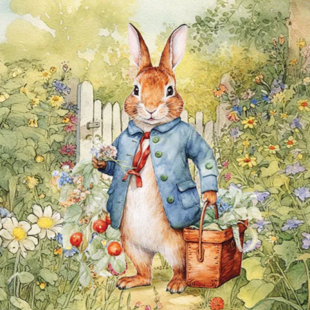 20 servilletas de papel lunch Mister Rabbit