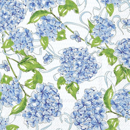 20 servilletas de papel lunch Hydrangea Allover