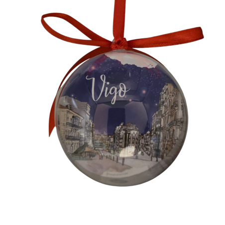 Bola de Navidad Vigo Porta do Sol noche