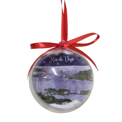 Bola de Navidad Ría de Vigo noche