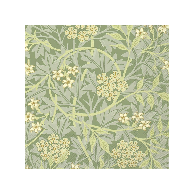 20 servilletas de papel lunch Jasmine V&A green