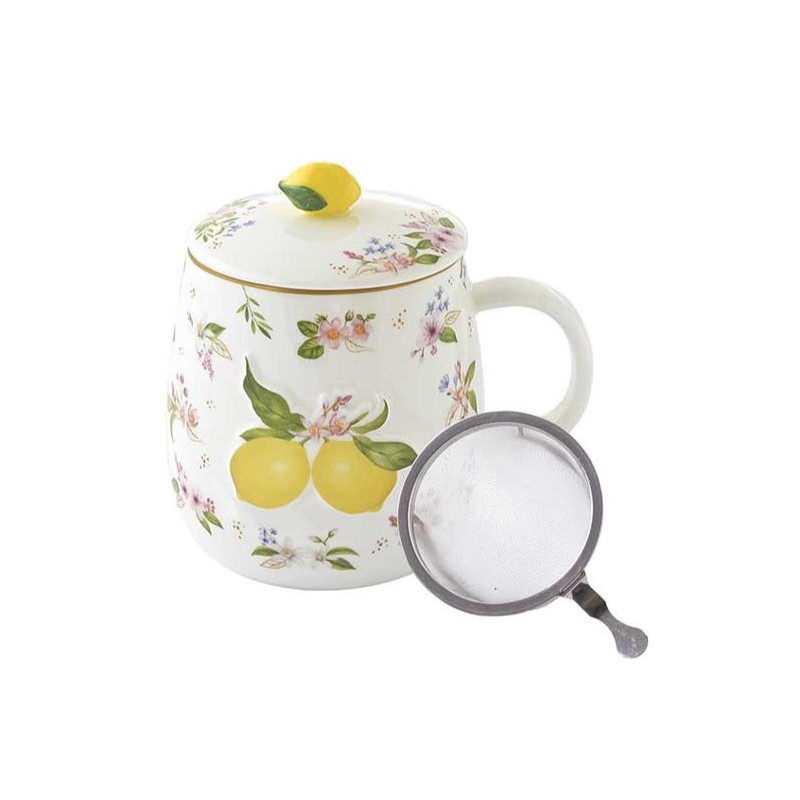 Mug infusiones porcelana limones Fancy Fruit 450 ml