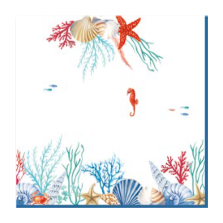 20 servilletas de papel lunch Sea Breeze