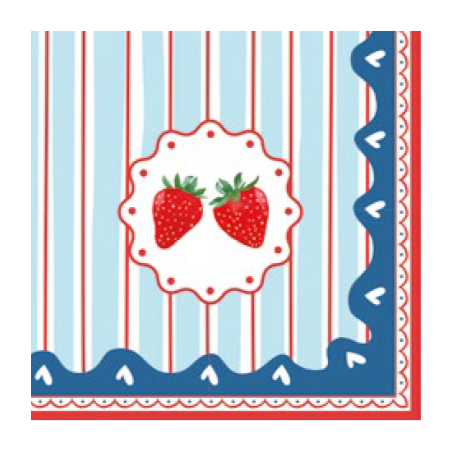 20 servilletas de papel lunch Fruit Mania