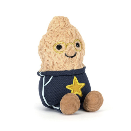 Peluche cacahuete estudiante estrella Amuseables Peanut Star Student Oufit  15 cm