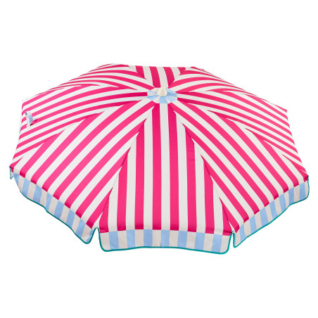 Sombrilla Beach Rayas Rosas