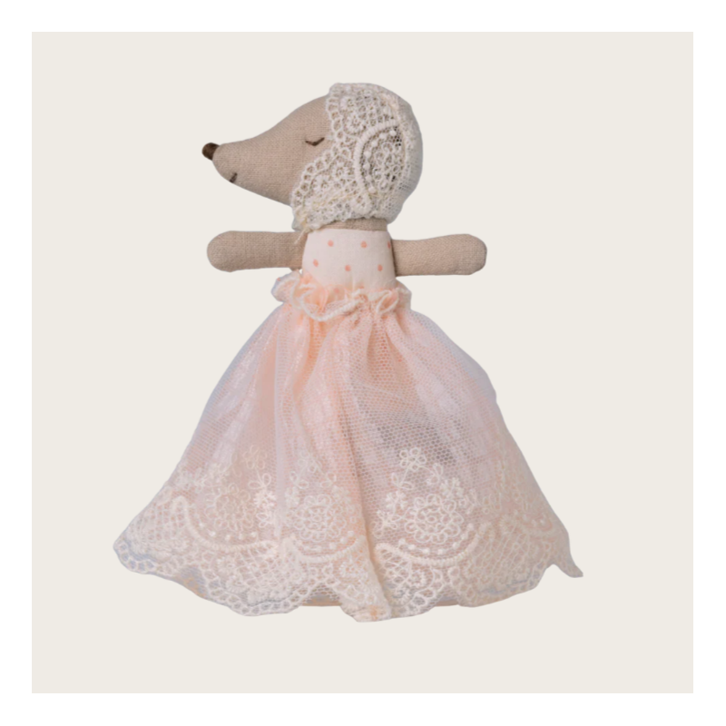 Ratón bebé con bata Empolvado