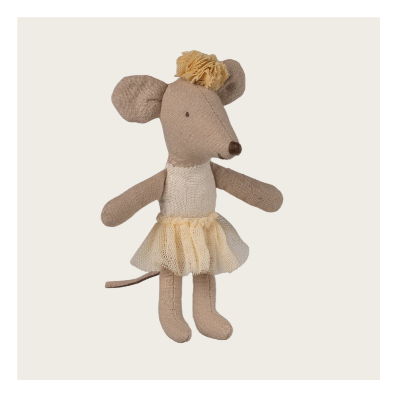 Ratona bailarina hermana pequeña Blanco roto