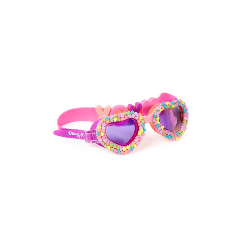 Gafas de natación infantiles Candy Hearts-Be Mine Pastel Heart