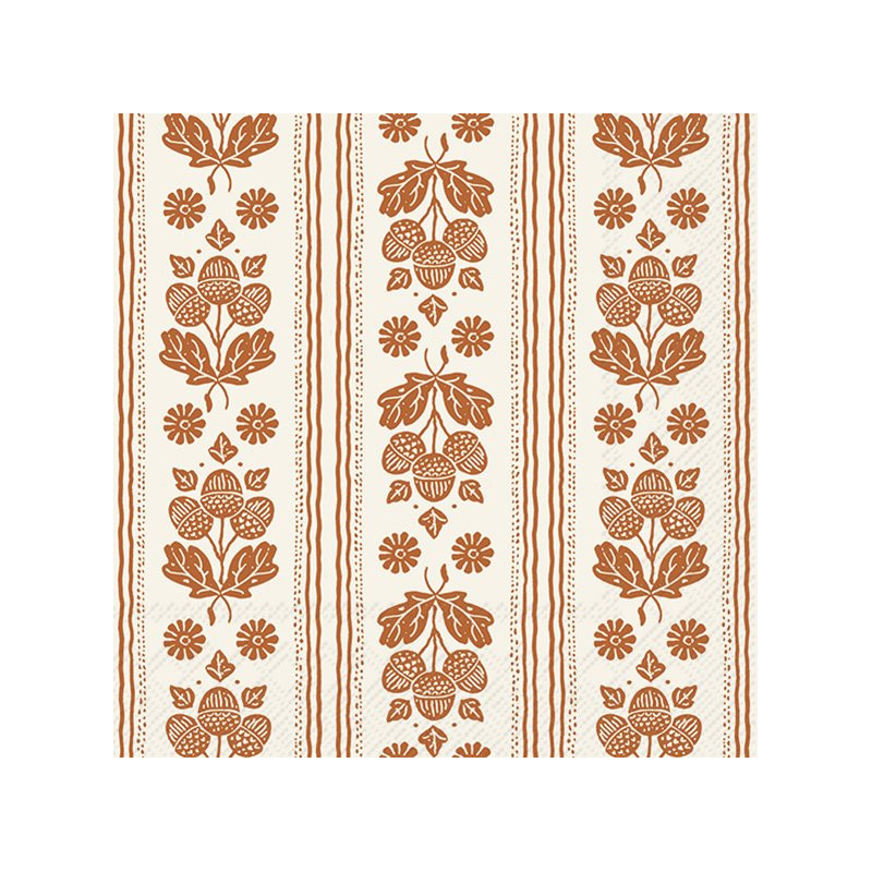 20 servilletas de papel cocktail Autumn Wallpaper Orange
