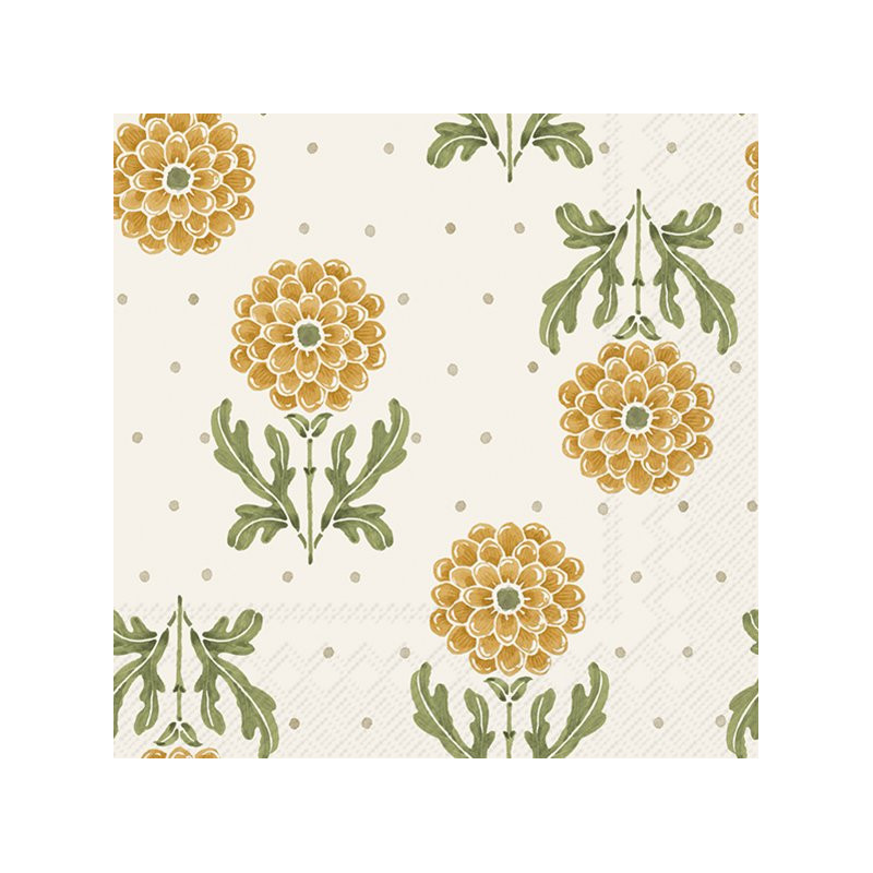 20 servilletas de papel lunch Simple Flower Yellow