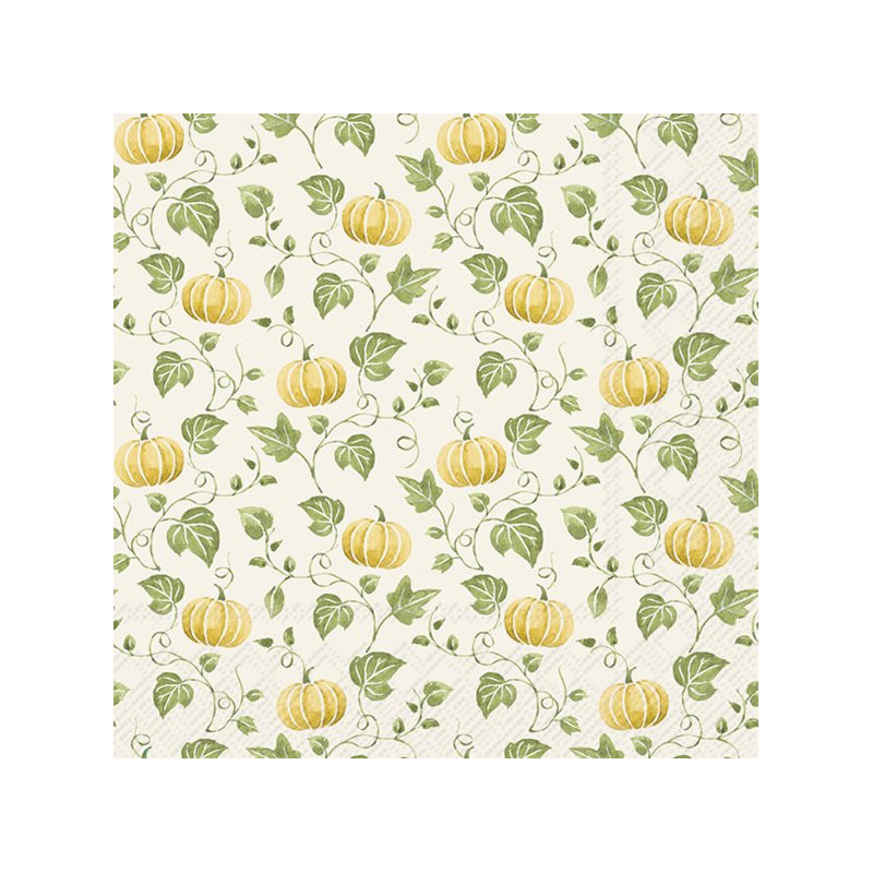 20 servilletas de papel lunch Simple Pumpkin Yellow
