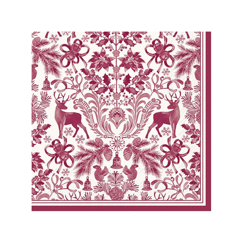 20 servilletas de papel lunch Brimsley Red