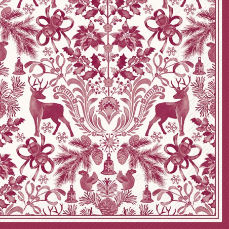 20 servilletas de papel lunch Brimsley Red