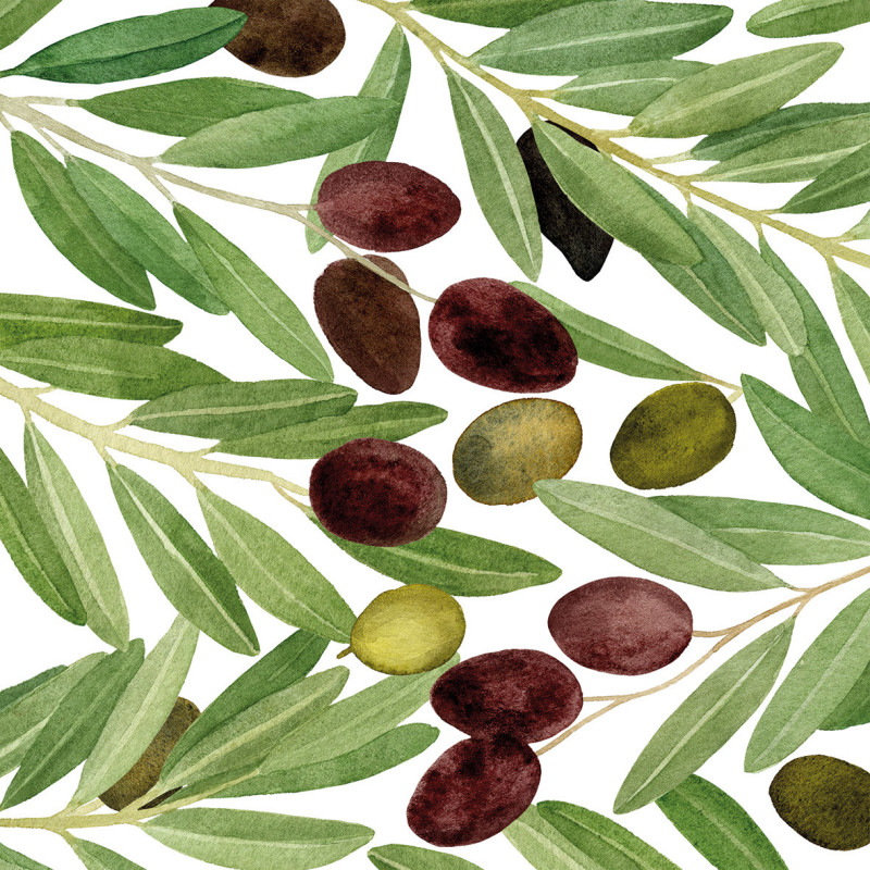 20 servilletas de papel lunch Olives & White