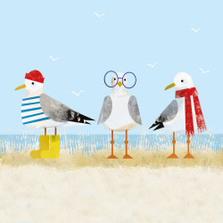 20 servilletas de papel lunch Sassy Seagulls