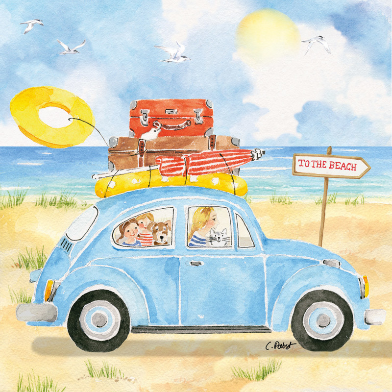 20 servilletas de papel lunch To the Beach