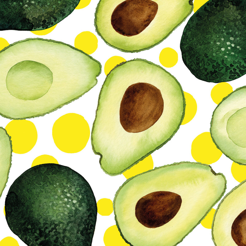 20 servilletas de papel lunch Avocado & Dots