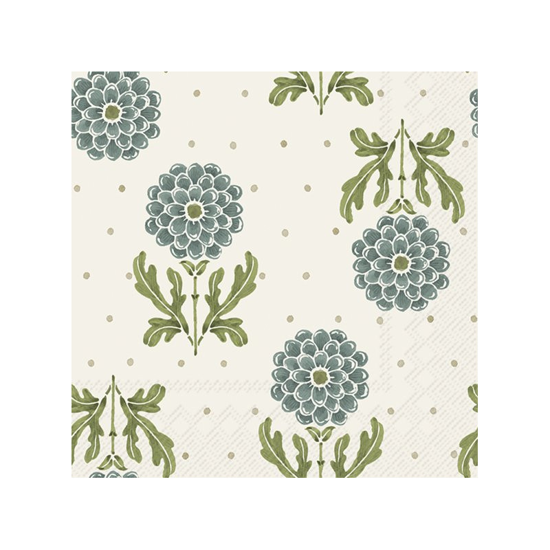 20 servilletas de papel cocktail Simple Flower Blue